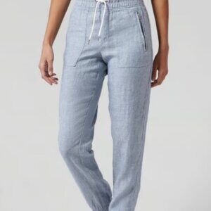 Athleta Linen Joggers NWOT 4P Blue